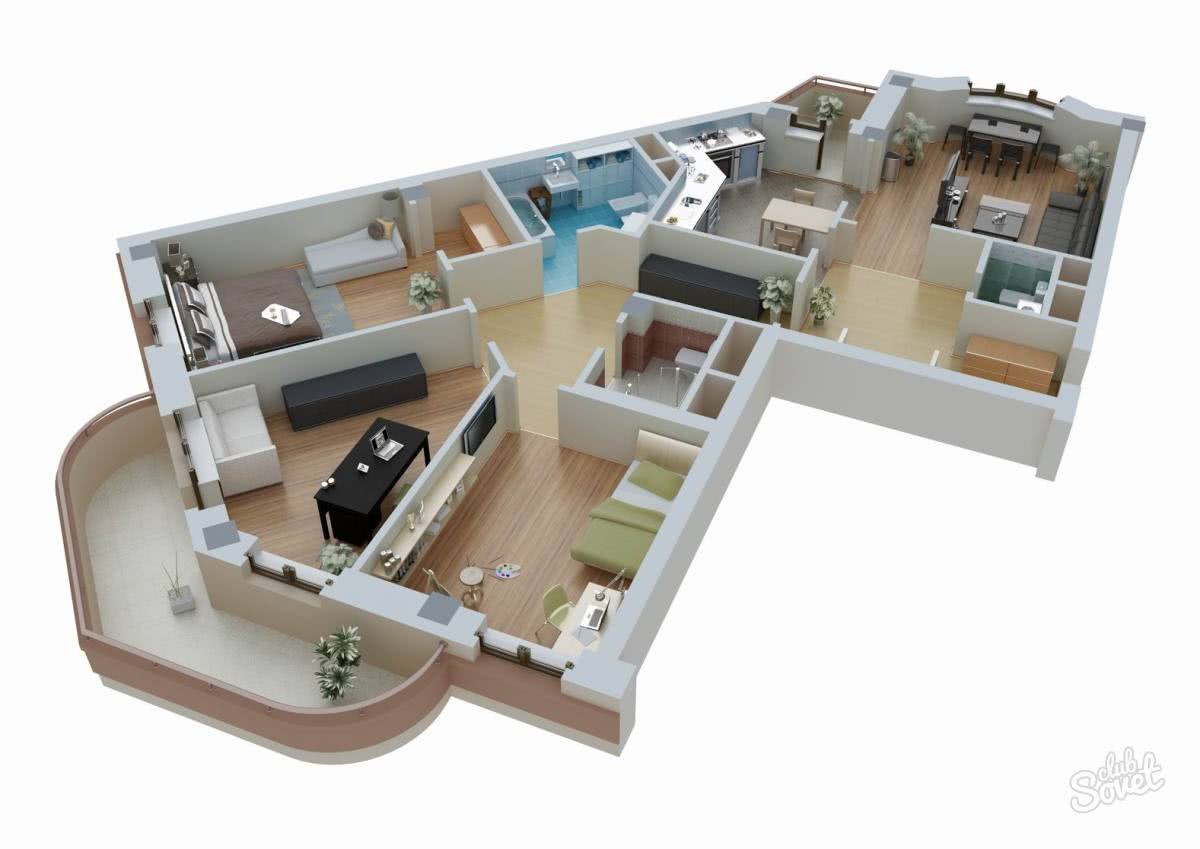3d планировка квартиры