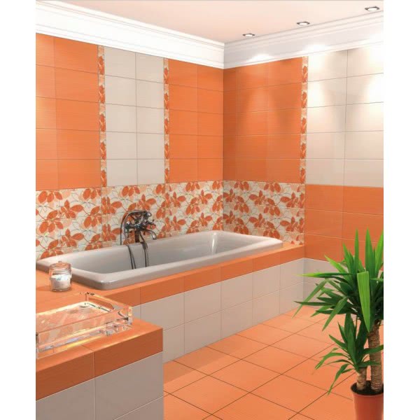 Один из вариантов отделки ванной комнаты керамической плиткой