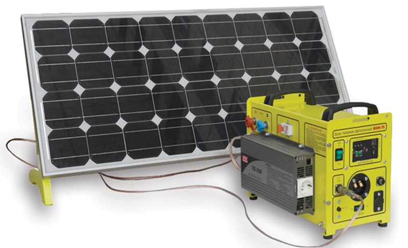 Солнечный генератор с АКБ и инвертором с солнечной батареей