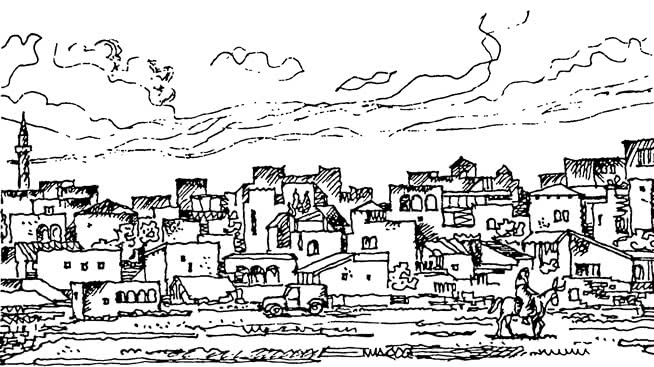 Тель-Авив. Арабский квартал. Путевые зарисовки 1967 г.