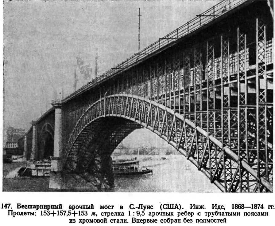 147. Бесшарнирный арочный мост в С.-Луис (США)