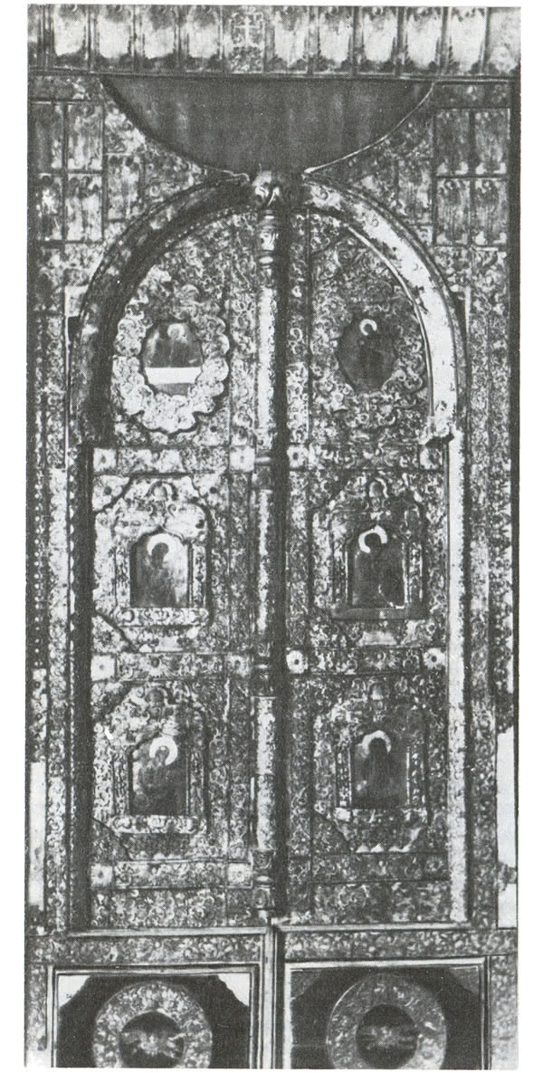 Царские врата иконостаса Владимирской надвратной церкви Михайло-Архангельского монастыря