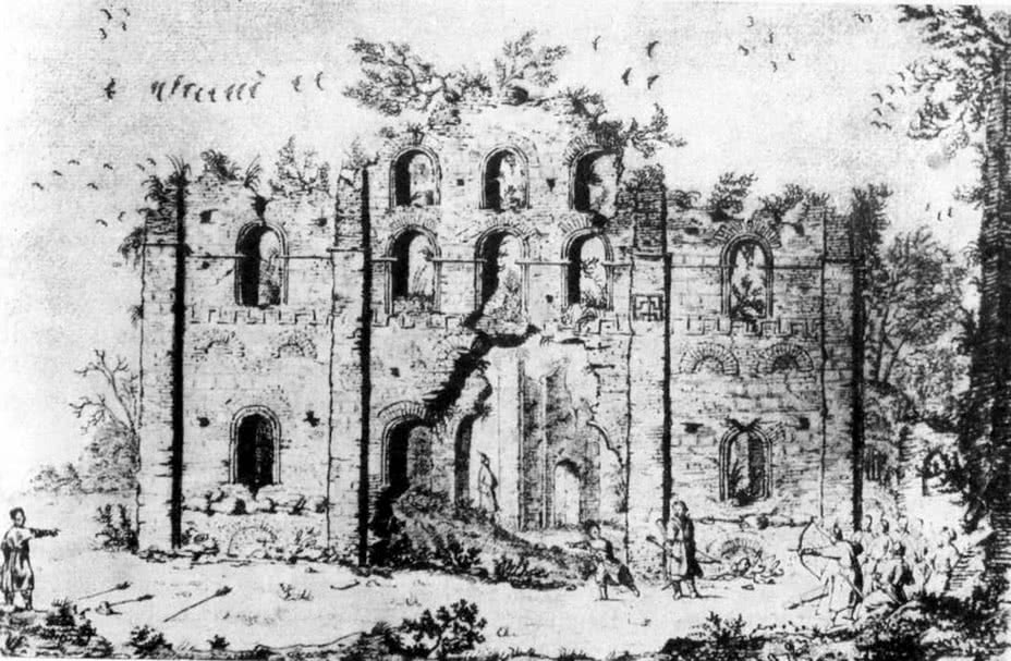 Церковь XI в. на рисунке А. Вестерфельда 1651 г