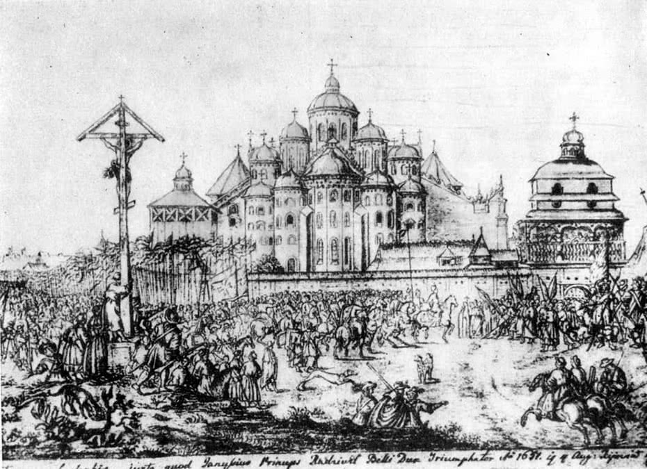Софийский собор. Рисунок А. Вестерфельда 1651 г
