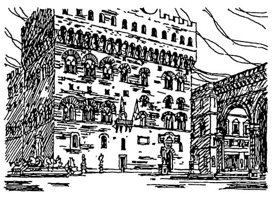 Флоренция. Площадь Синьории. Палаццо Веккио. XVI—XV вв.