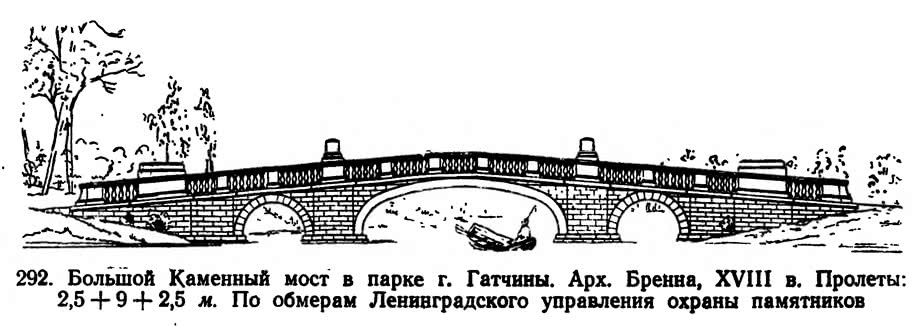292. Большой Каменный мост в парке г. Гатчины