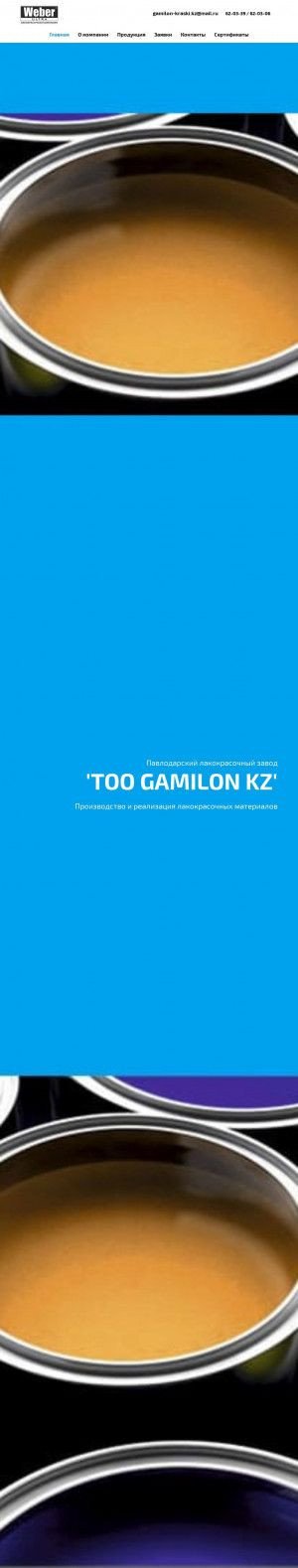 Предпросмотр для gamilon-kraski.kz — Gamilon Kz