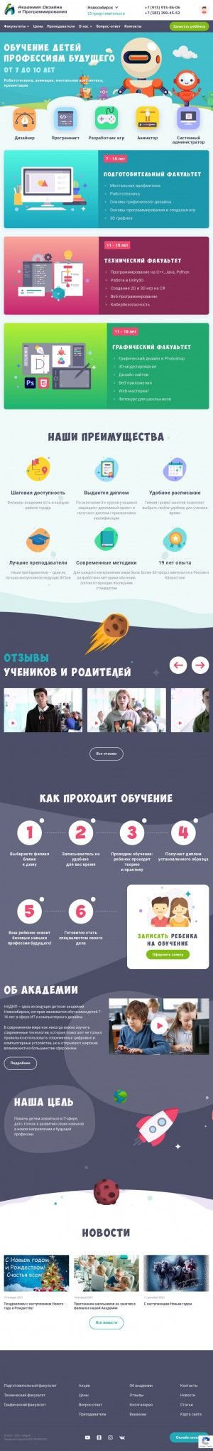 Предпросмотр для nadip.ru — Новосибирская академия дизайна и программирования