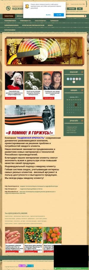Предпросмотр для www.n-krepost.narod.ru — Надежная крепость Копп Н.А. ИП