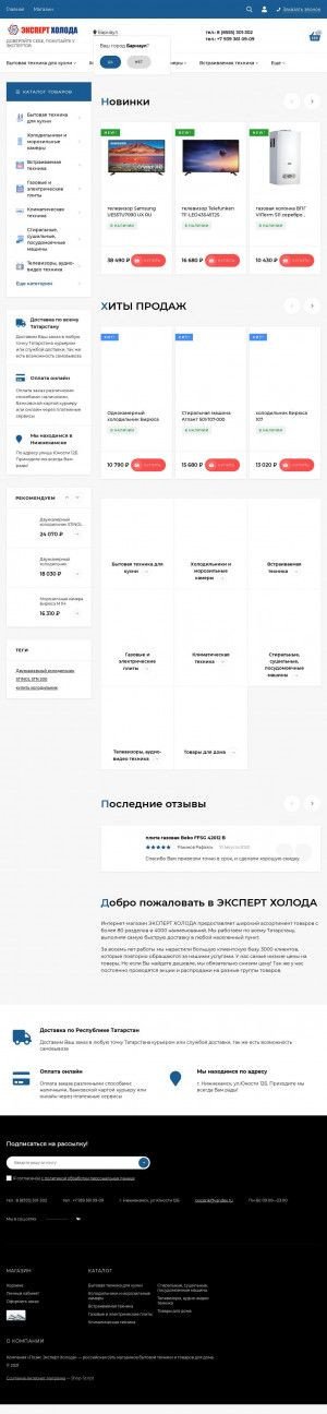 Предпросмотр для expertholoda.ru — Магазин Холодильники и климат