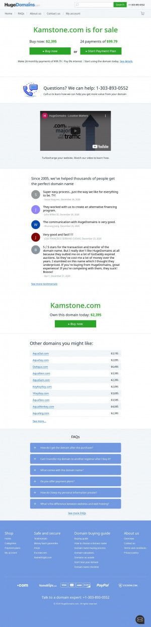 Предпросмотр для www.kamstone.com — Представительство компании Камелот в ИП Малков Р.В.