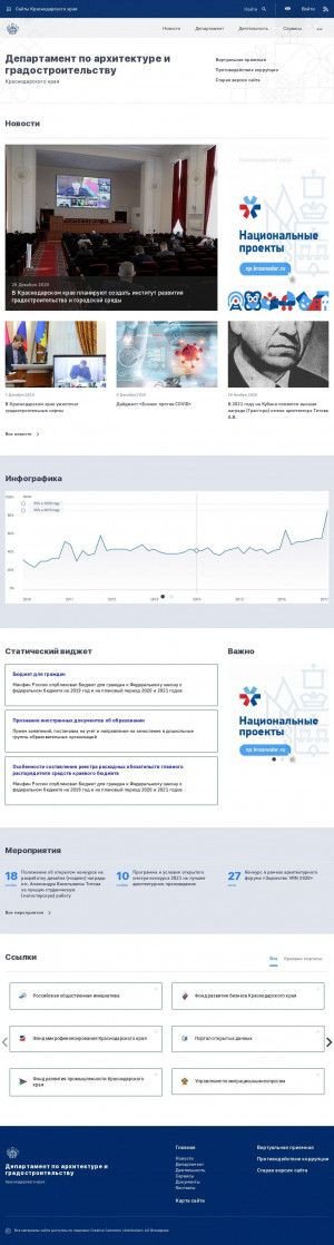 Предпросмотр для www.arhikub.ru — Департамент по архитектуре и градостроительству Краснодарского края