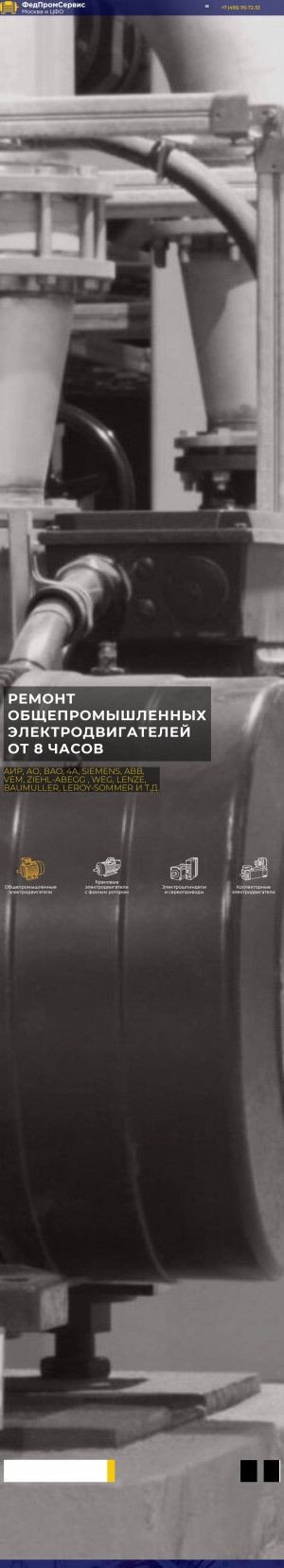 Предпросмотр для ремонтэлектродвигателя.рф — Федеральный Промышленный Сервис