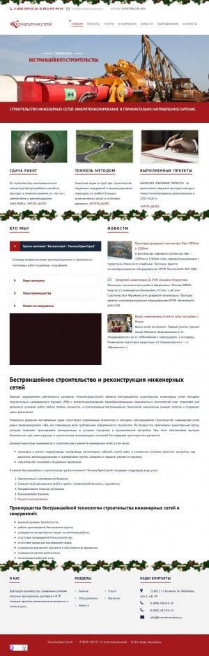 Предпросмотр для tonneltransstroy.ru — ТоннельТрансСтрой, филиал