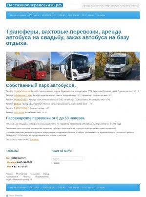 Предпросмотр для пассажироперевозки16.рф — Пассажироперевозки