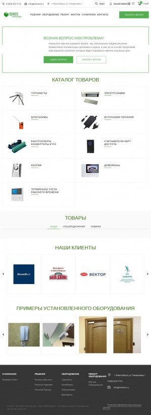 Предпросмотр для www.bmstech.ru — БМС Технолоджис