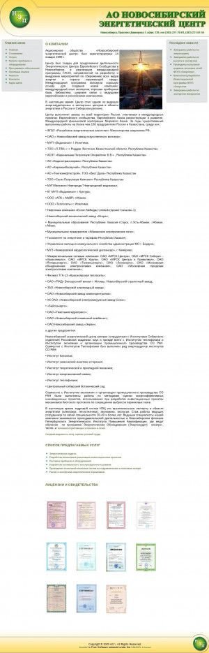 Предпросмотр для necenter.ru — Новосибирский энергетический центр