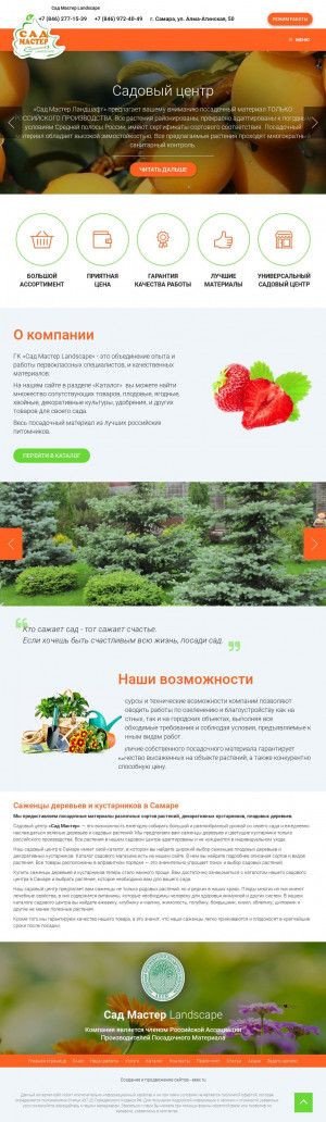 Предпросмотр для sadmaster63.ru — Сад Мастер Landscape