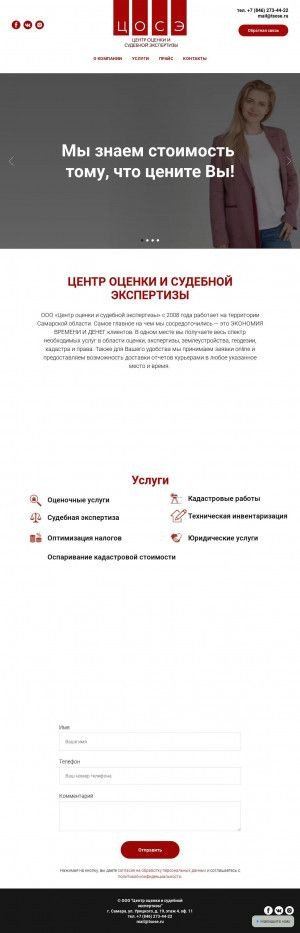 Предпросмотр для tsose.ru — Центр оценки и судебной экспертизы