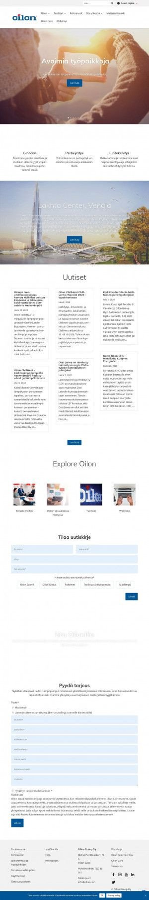 Предпросмотр для www.oilon.com — Компания Oilon