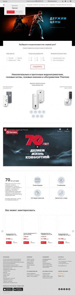 Предпросмотр для thermex.ru — Термекс