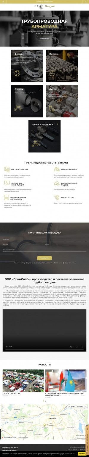 Предпросмотр для promsnab2005.ru — ПромСнаб