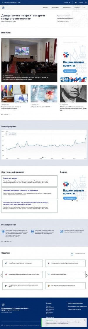 Предпросмотр для arhikub.ru — Департамент по архитектуре и градостроительству Краснодарского края