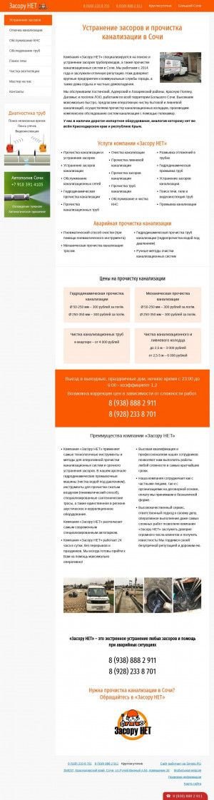 Предпросмотр для zasorynet.ru — Первая сервисная компания Засору нет
