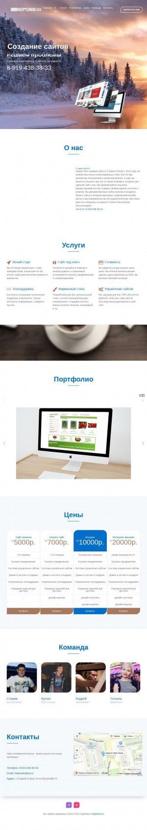 Предпросмотр для neptunin.ru — Neptunin Web Studio