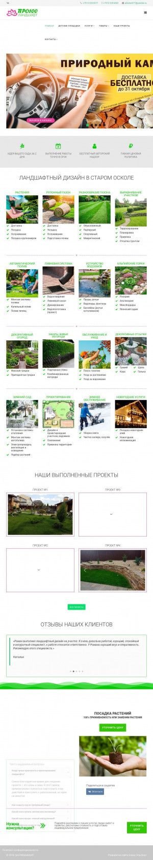 Предпросмотр для pro100landshaft.ru — Про100ландшафт