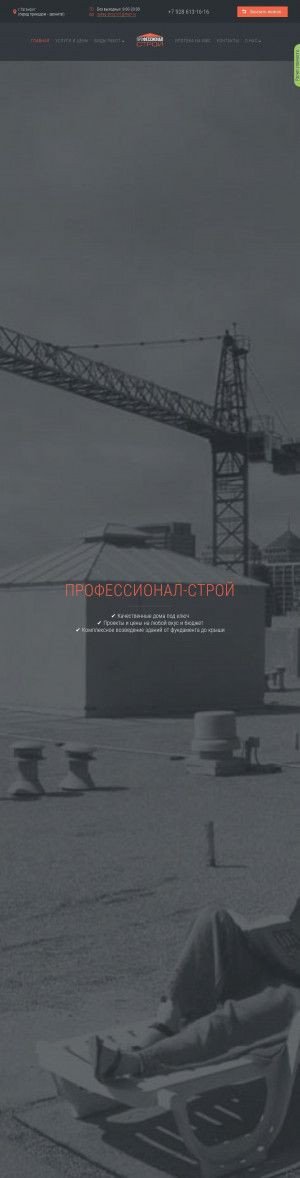 Предпросмотр для stroy161.ru — Строительство домов Профессионал строй