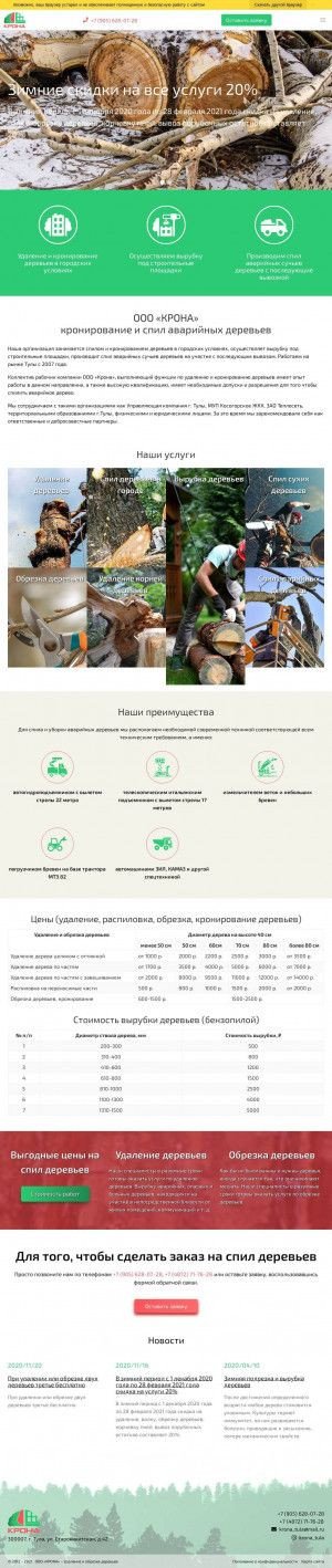 Предпросмотр для www.krona-tula.ru — Крона