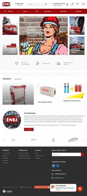 Предпросмотр для enki-tk.ru — Enki