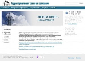 Предпросмотр для tsk03.ru — Территориальная Сетевая Компания
