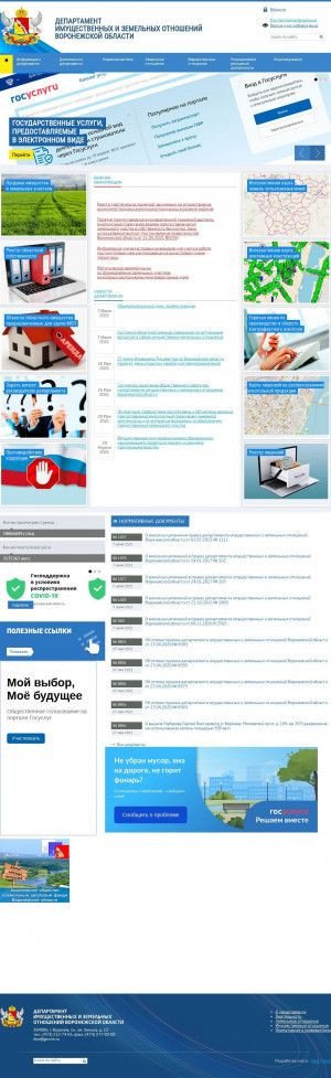 Предпросмотр для www.dizovo.ru — Департамент имущественных и земельных отношений Воронежской области