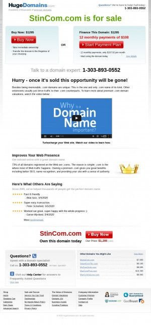 Предпросмотр для stincom.com — Стинком