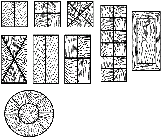 Рис. 139. Рисунки из элементов мозаики