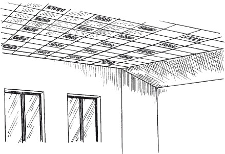 Рис. 56. Плиточный потолок
